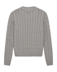 CMKOTOM - Cable Knit -pullover met geborduurd logo -detail in grijs