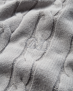 CMKOTOM - Cable Knit -pullover met geborduurd logo -detail in grijs