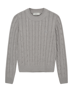CMKOTOM - Cable Knit -pullover met geborduurd logo -detail in grijs