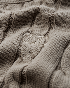 CMKOTOM - Cable Knit -pullover met geborduurd logo -detail in beige