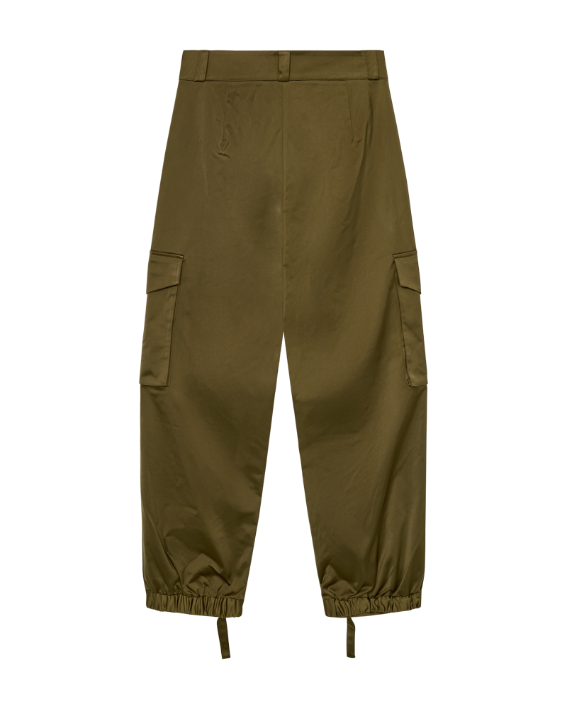 CMTINO - Hoog getailleerde broek in Khaki Green