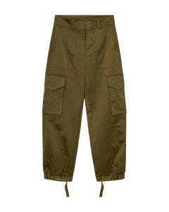 CMTINO - Hoog getailleerde broek in Khaki Green