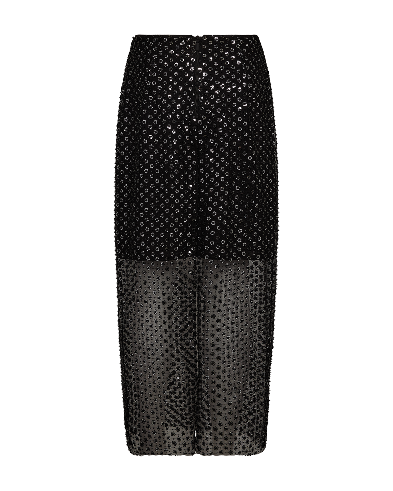 CMDECO - LONG SKIRT IN MESH QUALITY IN BLACK