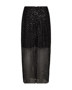CMDECO - LONG SKIRT IN MESH QUALITY IN BLACK