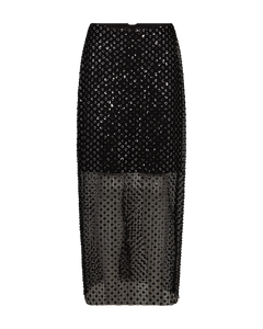 CMDECO - LONG SKIRT IN MESH QUALITY IN BLACK