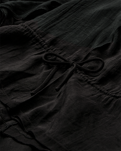 CMNORMA - LONG DRESS WITH RUFFLES IN BLACK