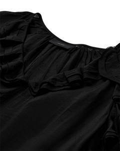 CMNORMA - BLOUSE WITH RUFFLES IN BLACK