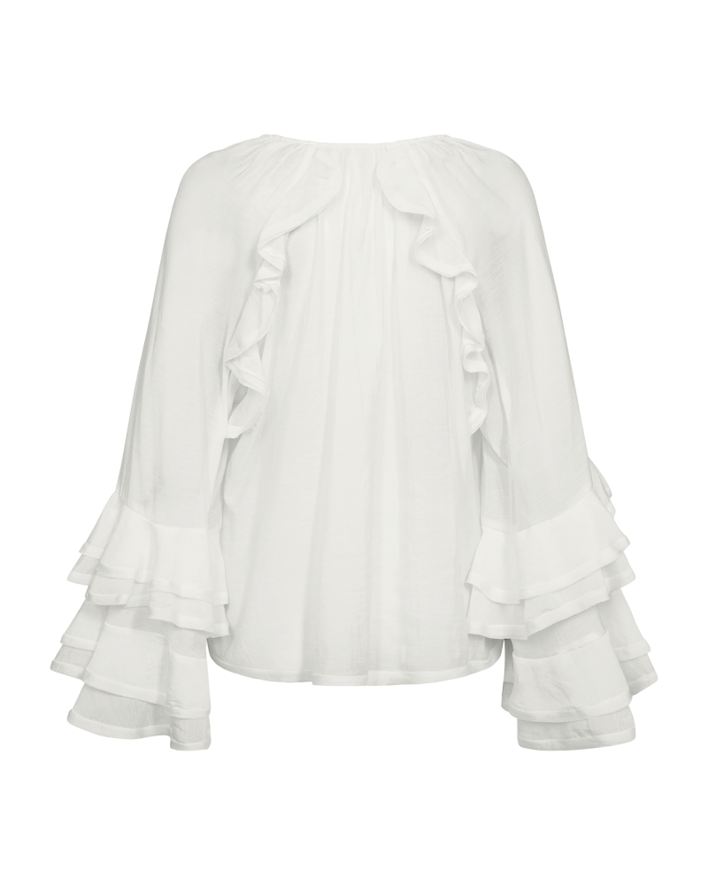 CMNORMA - BLOUSE WITH RUFFLES IN OFF-WHITE