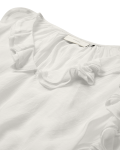 CMNORMA - BLOUSE WITH RUFFLES IN OFF-WHITE