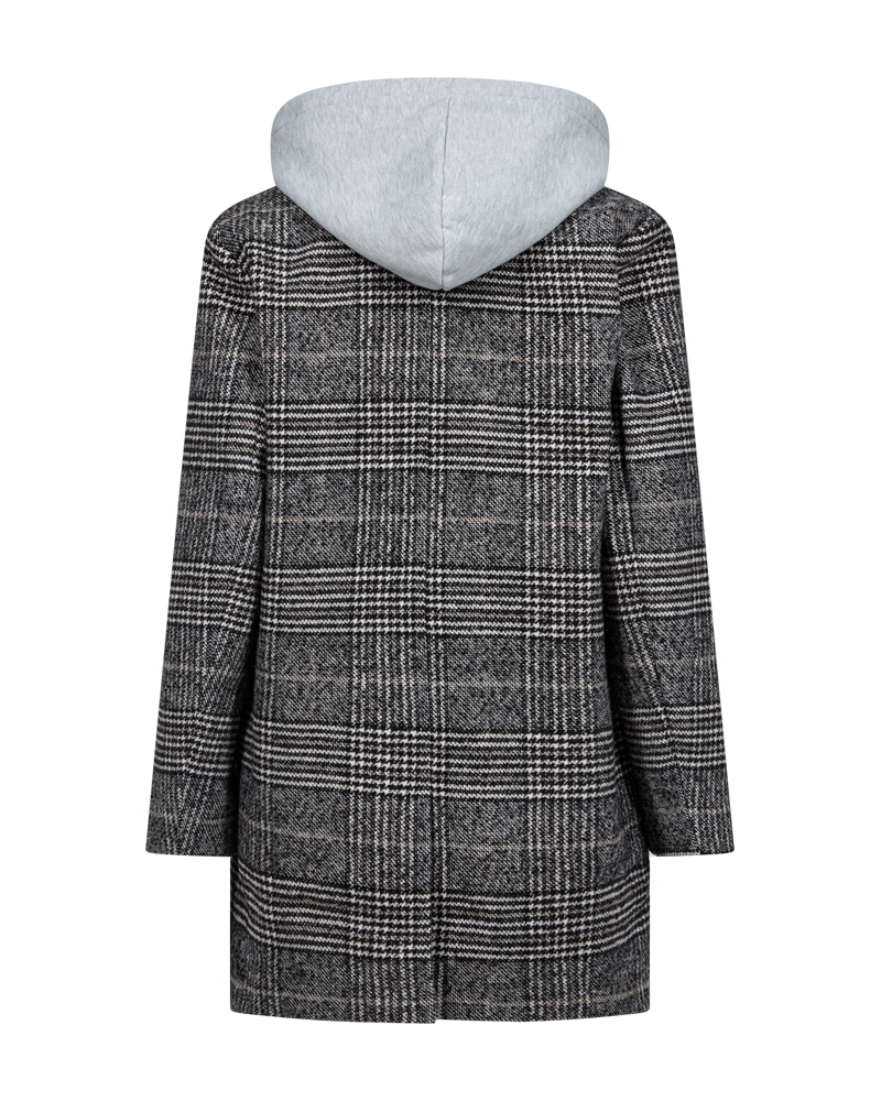 Cmhoodie - jas met afneembare kap in zwart en gebroken wit