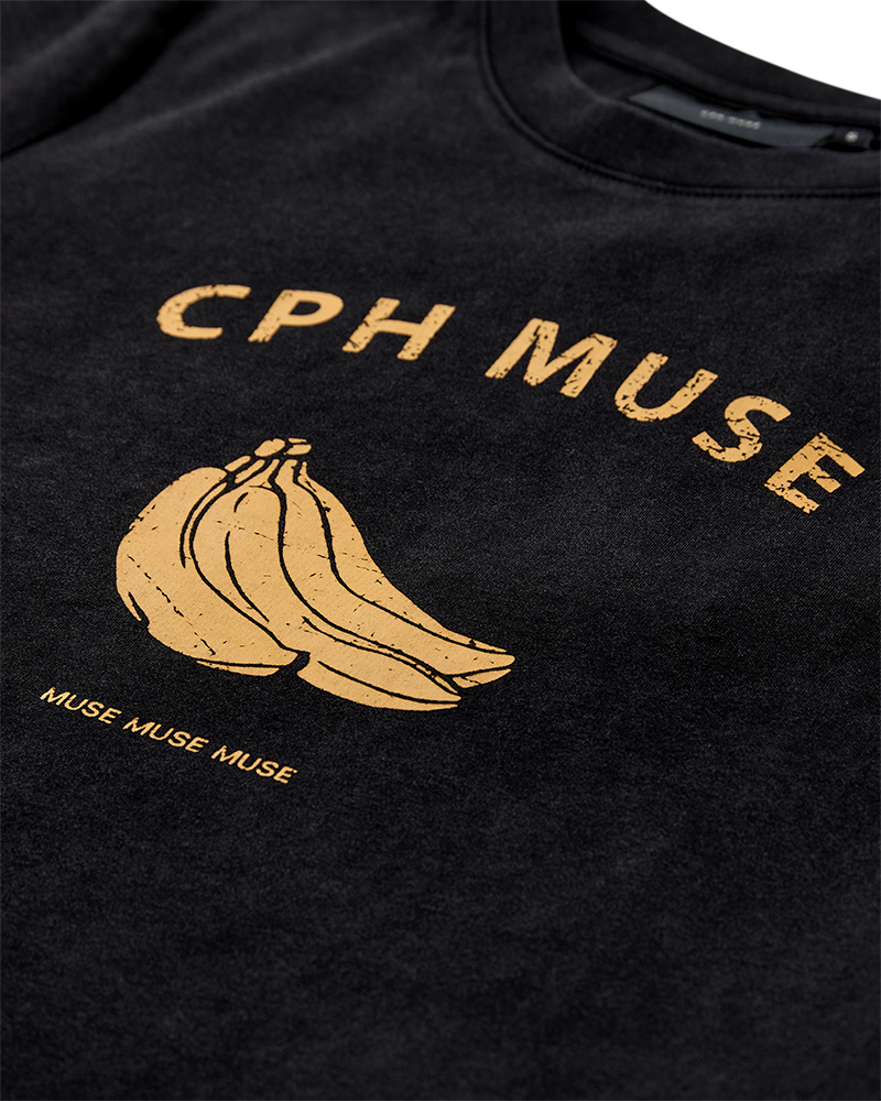 CMMUSE - T-SHIRT WITH PRINT IN BLACK