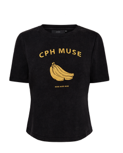 CMMUSE - T-SHIRT WITH PRINT IN BLACK
