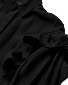CMMOLLY - SHIRT WITH RUFFLES IN BLACK