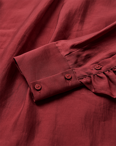 CMMOLLY - SHIRT WITH RUFFLES IN RED