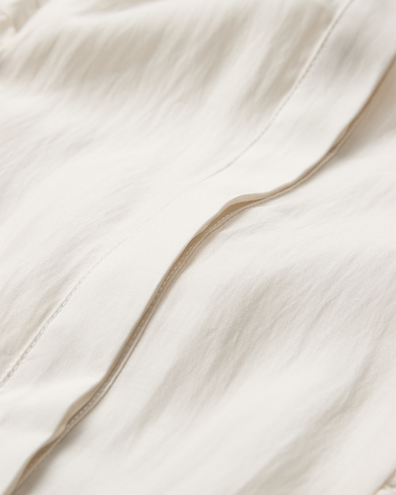 CMMOLLY - SHIRT WITH RUFFLES IN OFF-WHITE