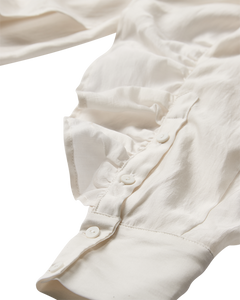 CMMOLLY - SHIRT WITH RUFFLES IN OFF-WHITE