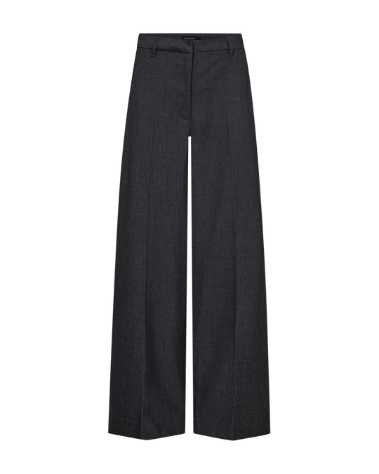 CMTAILOR - HIGH-WAISTED WIDE-LEG PANTS WITH BELT LOOP IN GREY