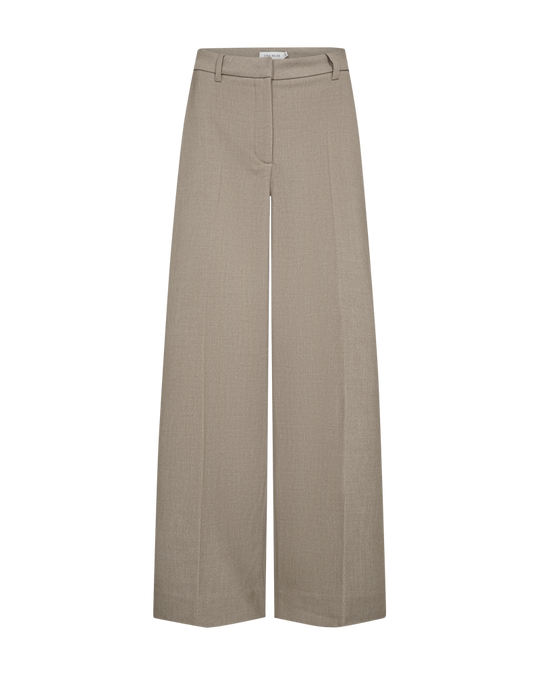 CMTAILOR - HIGH-WAISTED WIDE-LEG PANTS WITH BELT LOOP IN SAND