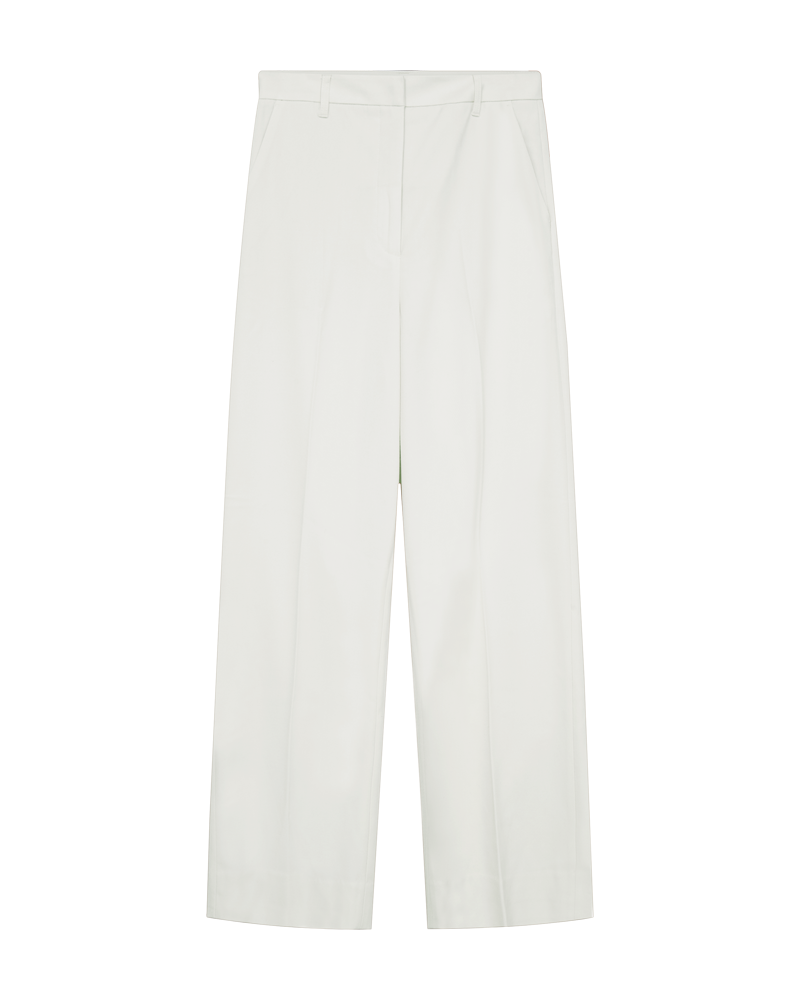 CMTAILOR - HIGH-WAISTED PANTS IN OFF-WHITE