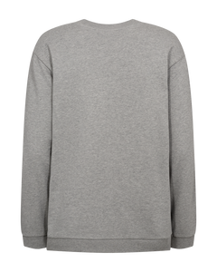 Cmelva - Sweatshirt met logo -details in grijs