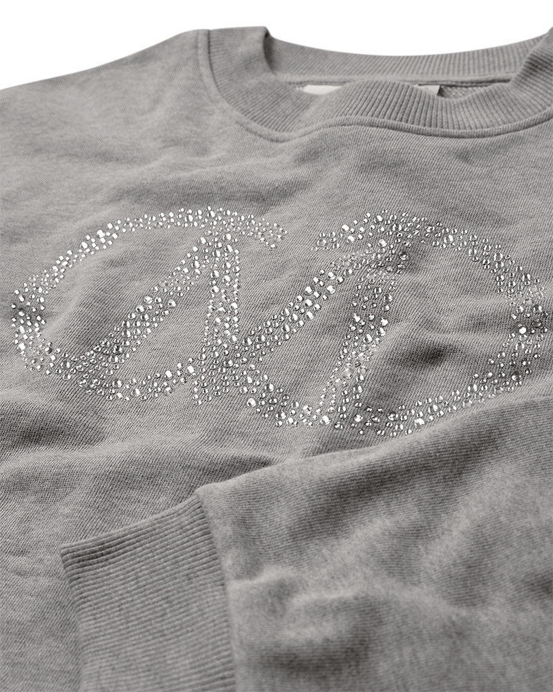 Cmelva - Sweatshirt met logo -details in grijs
