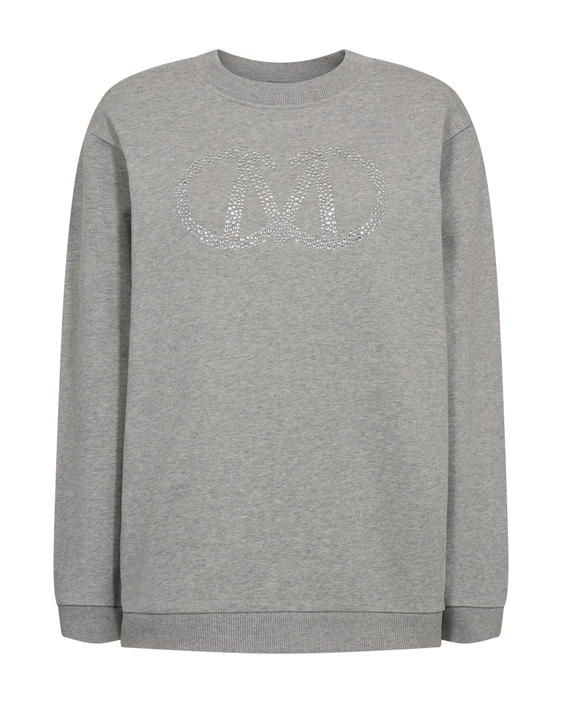 Cmelva - Sweatshirt met logo -details in grijs