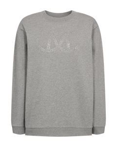Cmelva - Sweatshirt met logo -details in grijs