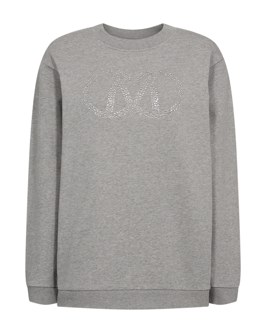 Cmelva - Sweatshirt met logo -details in grijs