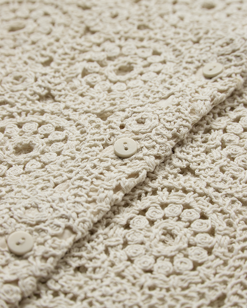 CMCROCHET - CROCHET SHIRT IN BEIGE
