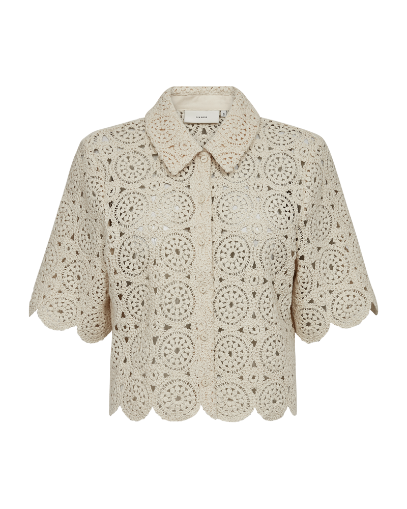 CMCROCHET - CROCHET SHIRT IN BEIGE