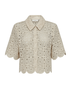 CMCROCHET - CROCHET SHIRT IN BEIGE
