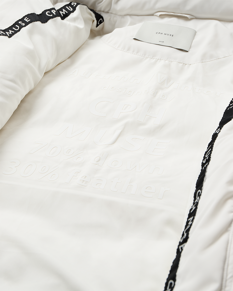 CMCICCO - DOWN JACKET WITH HOOD IN OFF-WHITE