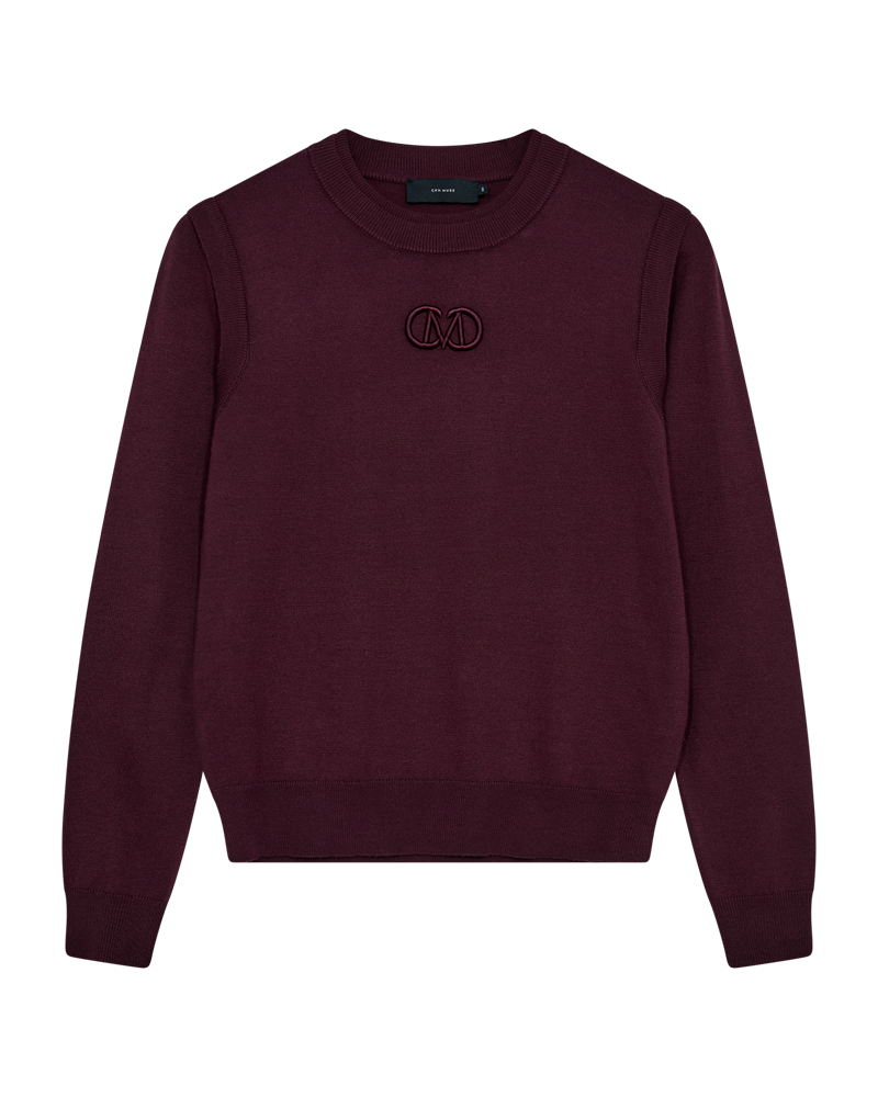 Cmveran - pullover met geborduurd logo in rood