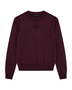 Cmveran - pullover met geborduurd logo in rood
