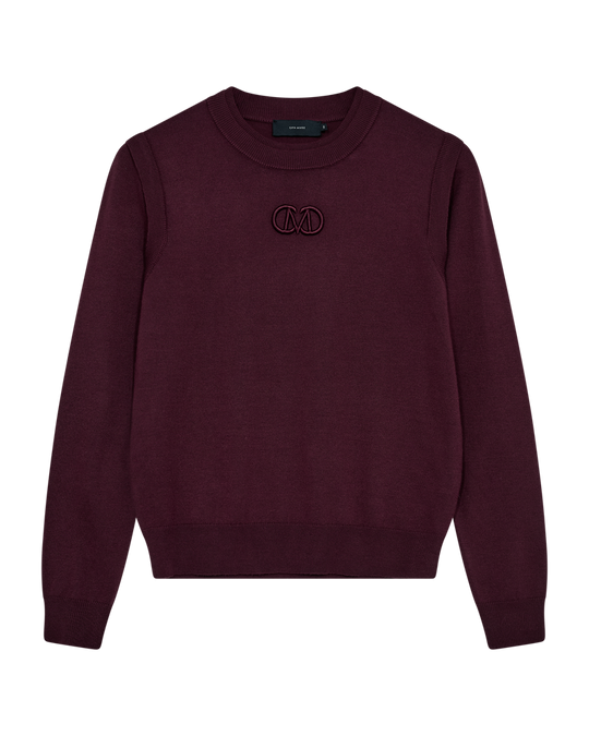 Cmveran - pullover met geborduurd logo in rood