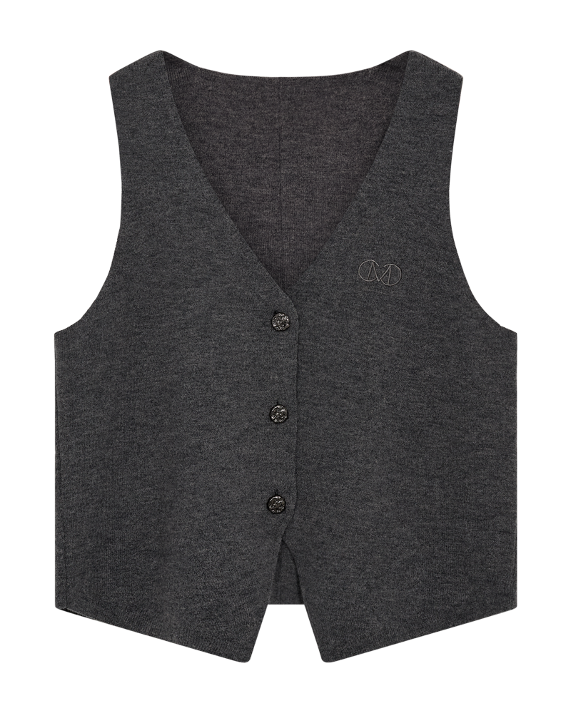 Cmzina - Vest met logo -details in grijs
