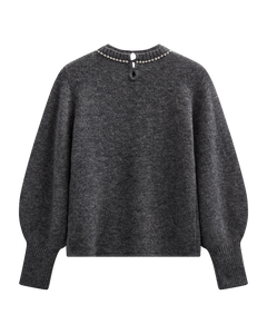 Cmibra - pullover met ballonhuls in grijs