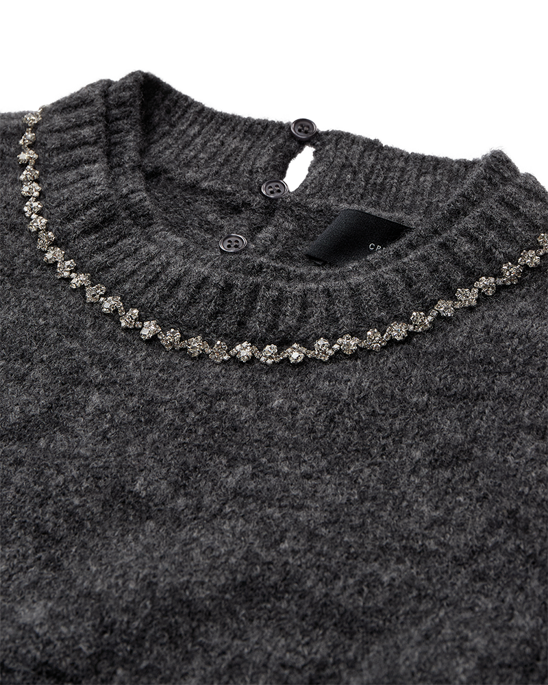 Cmibra - pullover met ballonhuls in grijs