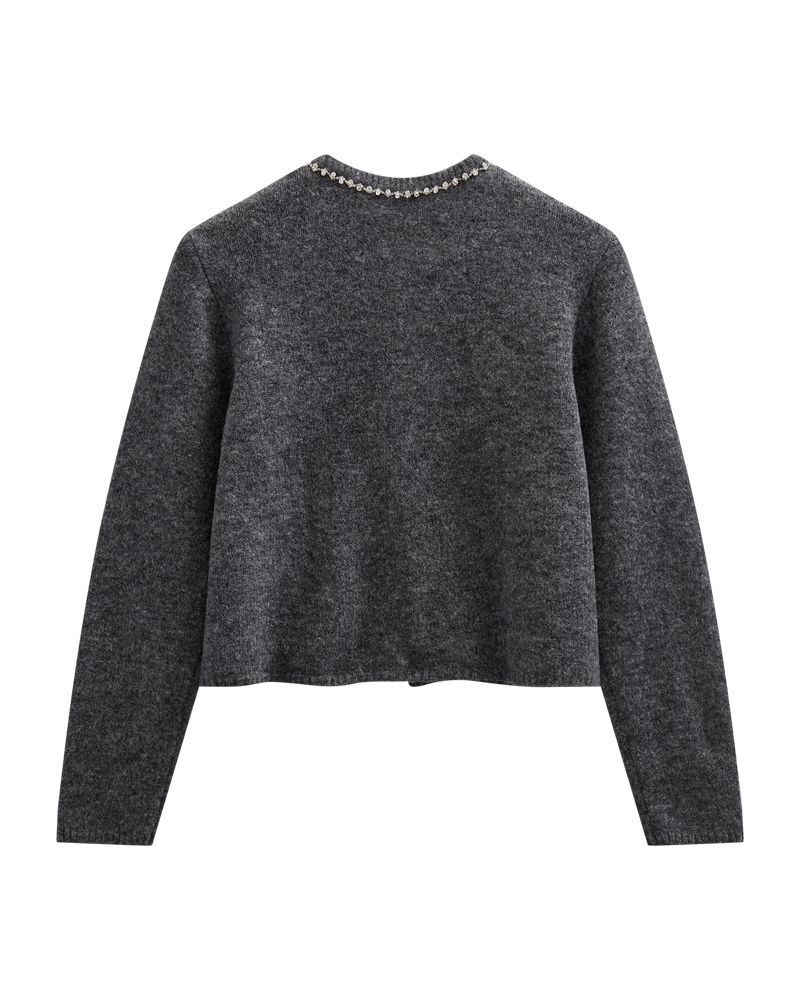 CMIBRA - Cardigan met strass in grijs