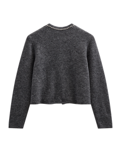 CMIBRA - Cardigan met strass in grijs