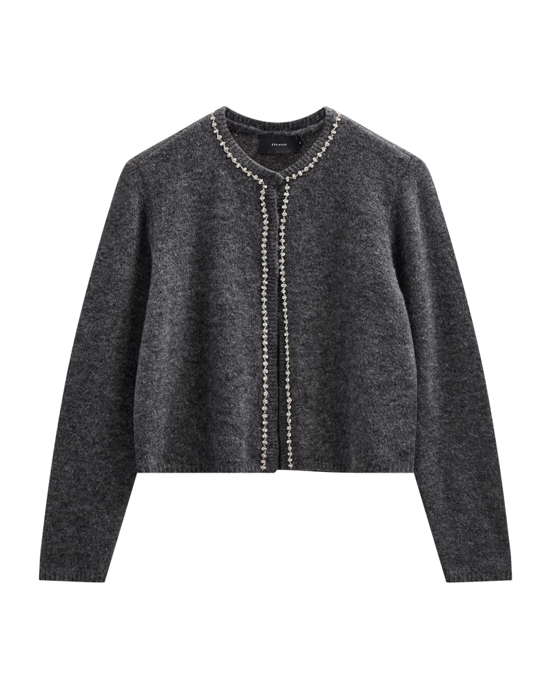 CMIBRA - Cardigan met strass in grijs