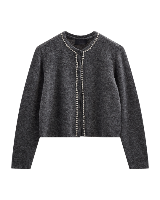 CMIBRA - Cardigan met strass in grijs