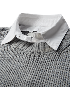 Cmyasmin - dikke gebreide pullover in grijs