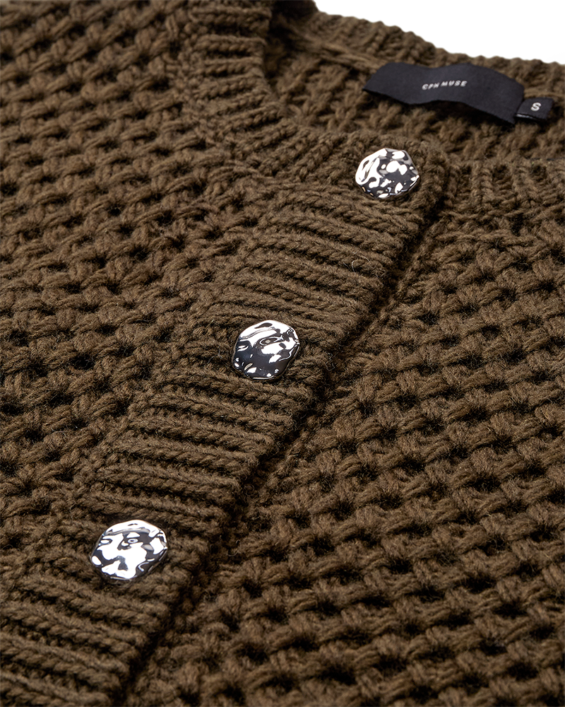 CMCOLETTE - KNITTED CARDIGAN IN GREEN