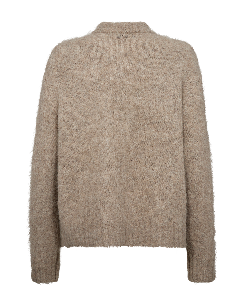 Cmkate - gebreide pullover met logo -details in beige