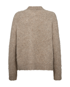 Cmkate - gebreide pullover met logo -details in beige