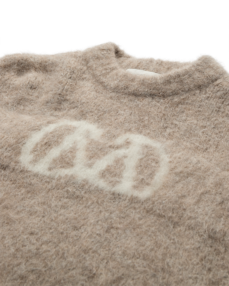 Cmkate - gebreide pullover met logo -details in beige