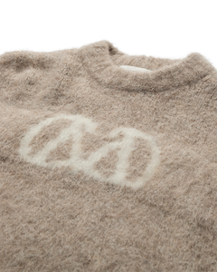 Cmkate - gebreide pullover met logo -details in beige