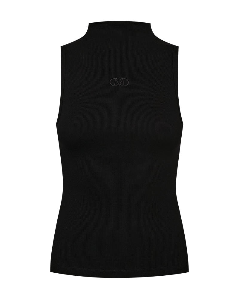 CMSIV - Top met geborduurd logo -detail in het zwart