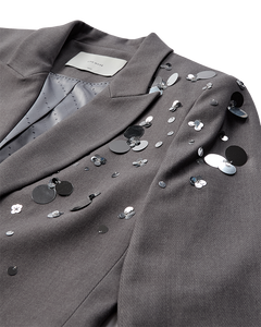 CMTailor - Blazer met pailletten en kralen in grijs